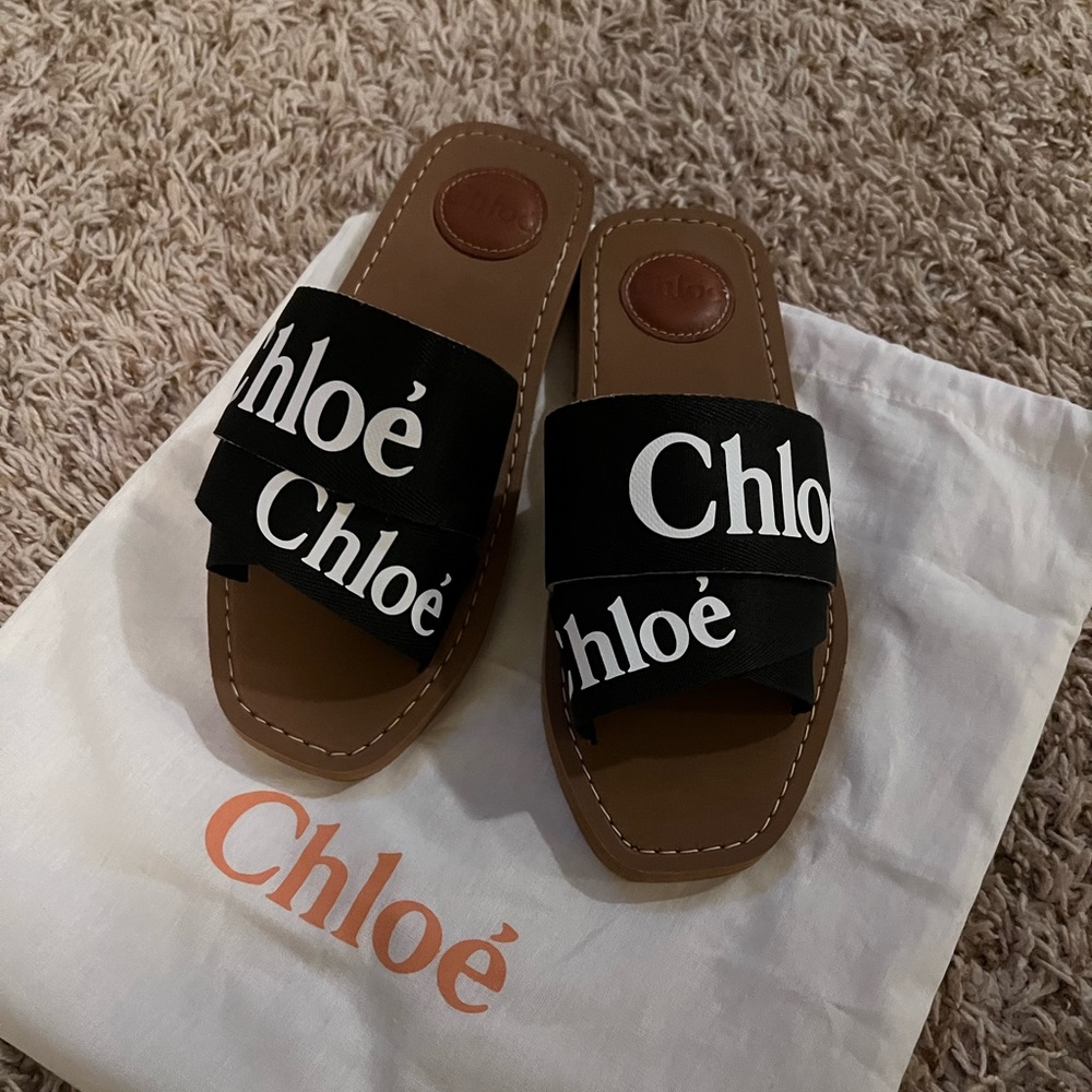 Size 7 designer sandels. C h l o e